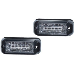 Set 2 stroboscoape auto LED dreptunghiulare Reflect 2x6 LED-uri  